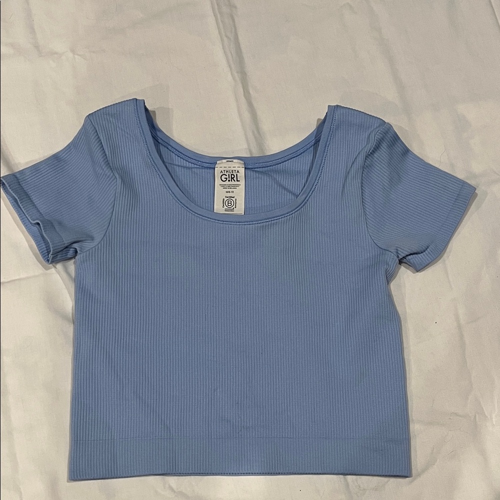 Athleta Girl Blue Ribbed Tank